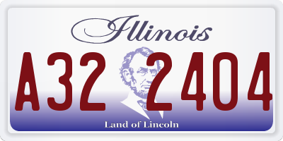 IL license plate A322404