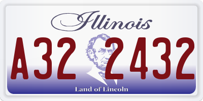 IL license plate A322432