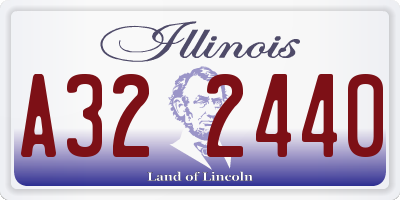 IL license plate A322440