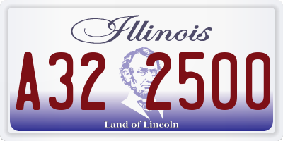 IL license plate A322500