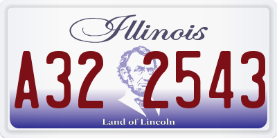 IL license plate A322543