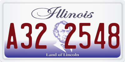 IL license plate A322548