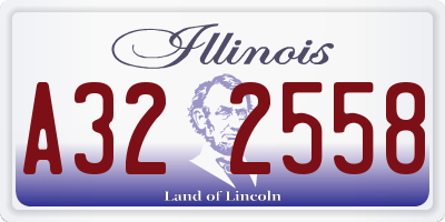 IL license plate A322558