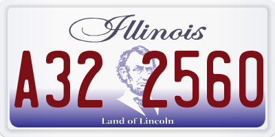 IL license plate A322560