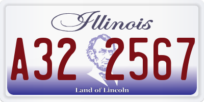IL license plate A322567