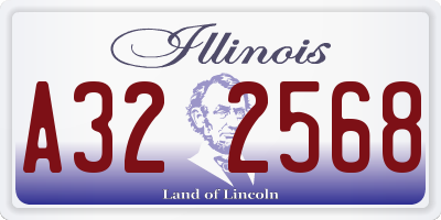 IL license plate A322568