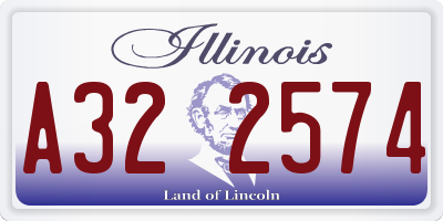 IL license plate A322574