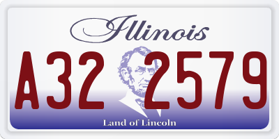 IL license plate A322579