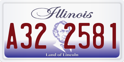 IL license plate A322581