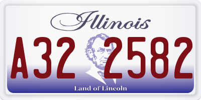 IL license plate A322582
