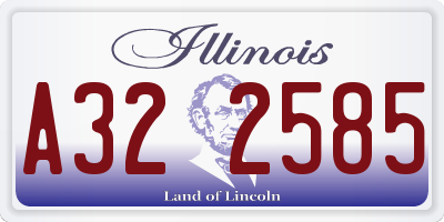 IL license plate A322585