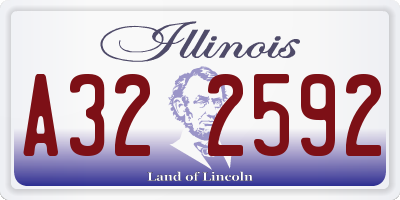 IL license plate A322592