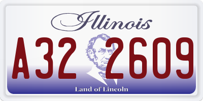 IL license plate A322609