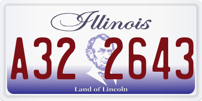 IL license plate A322643