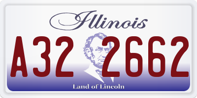 IL license plate A322662