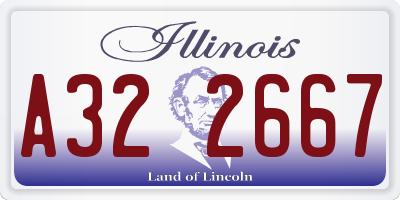 IL license plate A322667