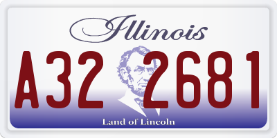 IL license plate A322681