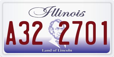 IL license plate A322701