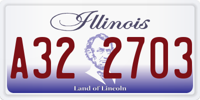 IL license plate A322703