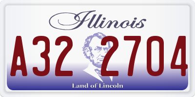 IL license plate A322704