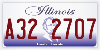IL license plate A322707