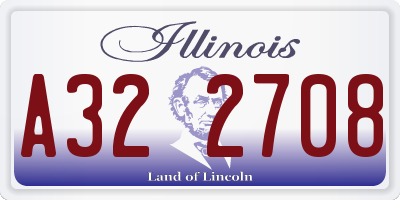 IL license plate A322708