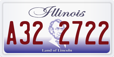 IL license plate A322722