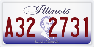 IL license plate A322731