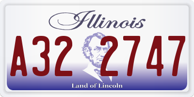 IL license plate A322747