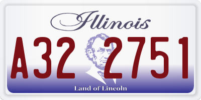 IL license plate A322751