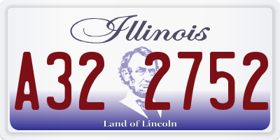 IL license plate A322752