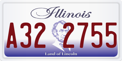 IL license plate A322755