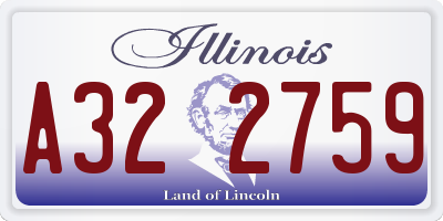 IL license plate A322759