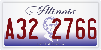IL license plate A322766