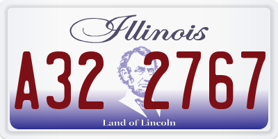 IL license plate A322767