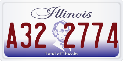 IL license plate A322774