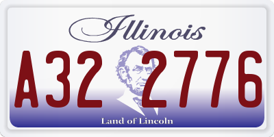 IL license plate A322776