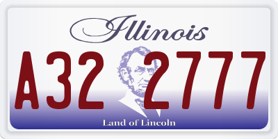 IL license plate A322777