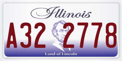 IL license plate A322778