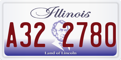 IL license plate A322780