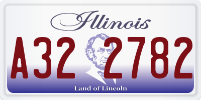 IL license plate A322782