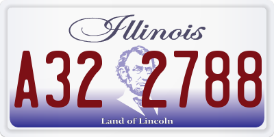 IL license plate A322788