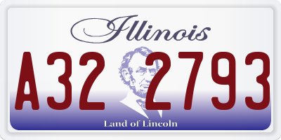 IL license plate A322793