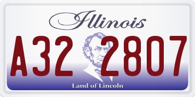 IL license plate A322807