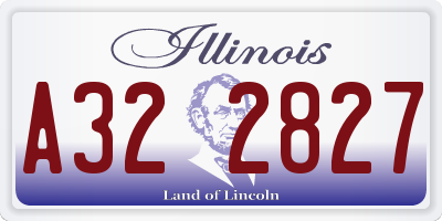 IL license plate A322827