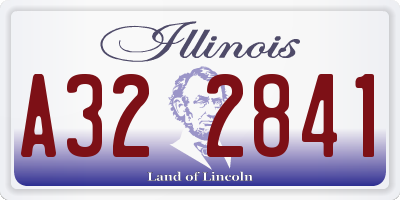 IL license plate A322841