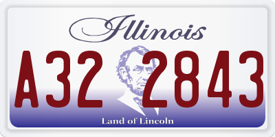IL license plate A322843