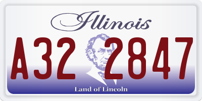 IL license plate A322847