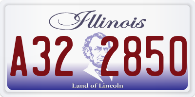 IL license plate A322850