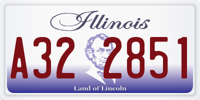 IL license plate A322851